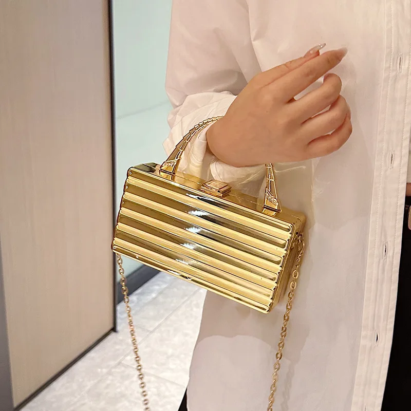 Cross Body Cosmetic Women's Handbag Y2k Acrylic Party Clutch New Fashion Ice Crack Hand Women's Dinner Trend