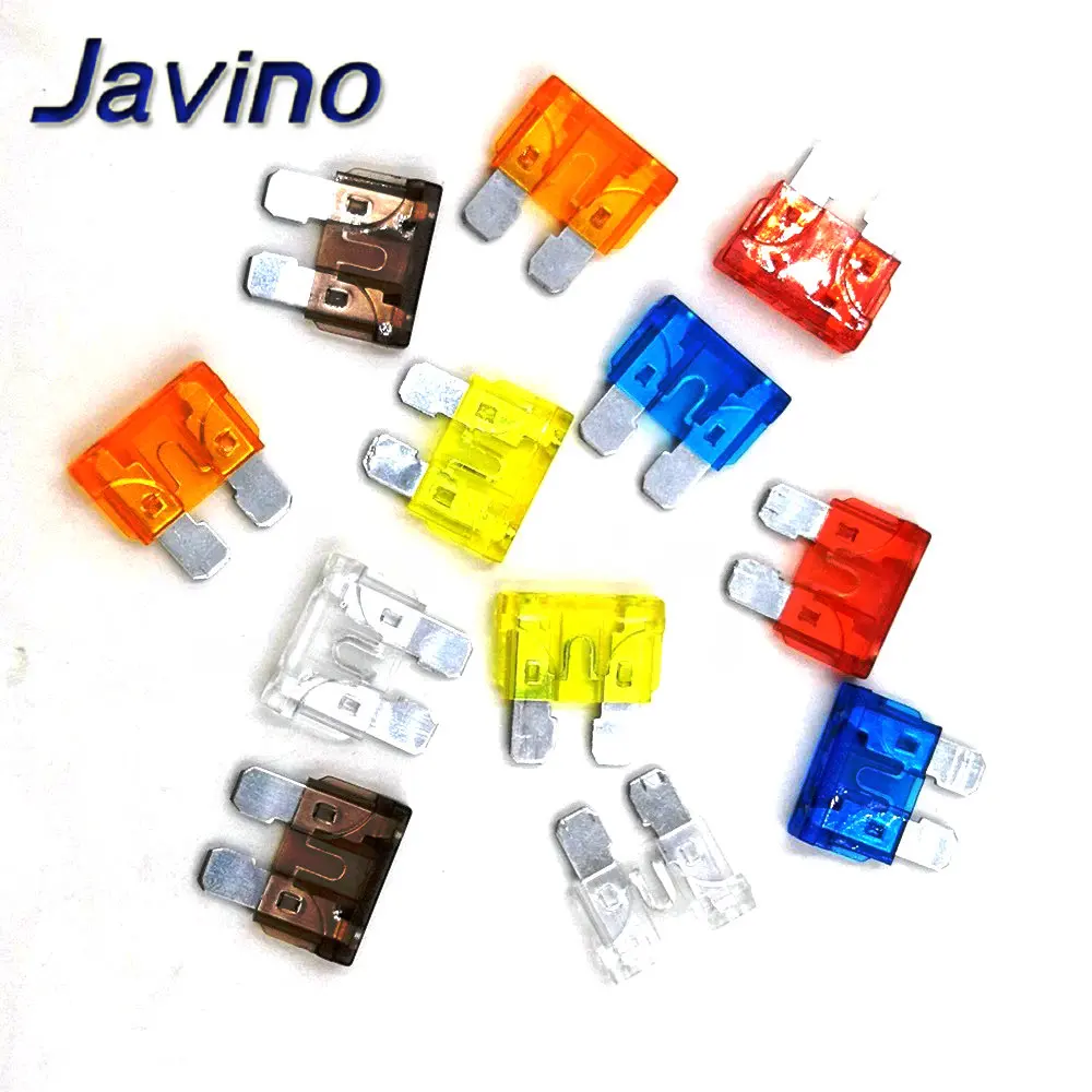 Car Fuses 10Pcs Fuses Standard Mini 2 2A 3A 5A 7.5A 10A 15A 20A 25A 30A Amp Clip Fuse Set for Car Truck Mini Small Medium