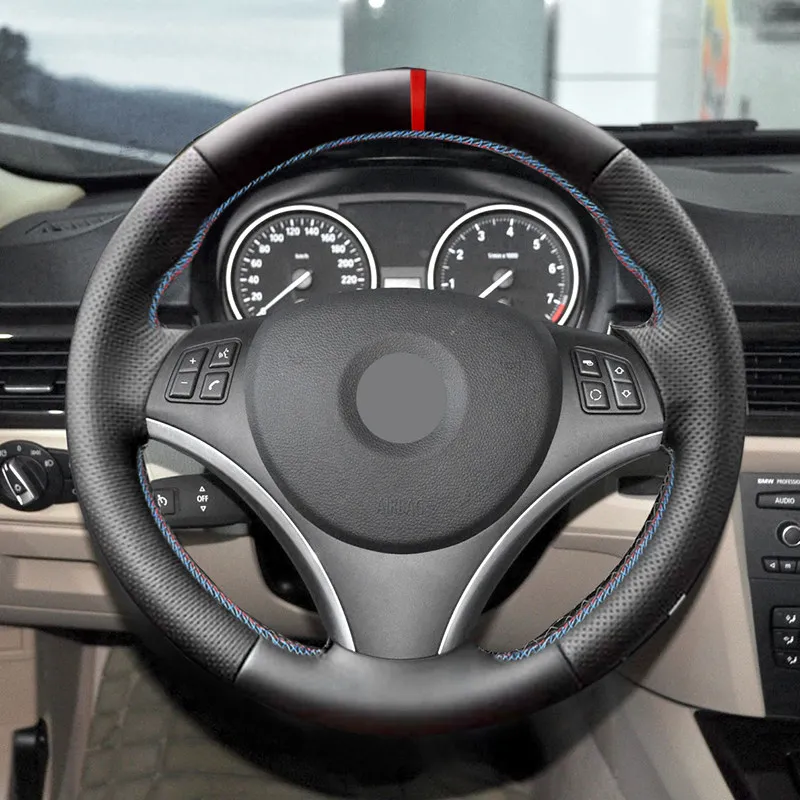 Luxurious Perforated Leather Steering Wheel Cover for Premium Cars
