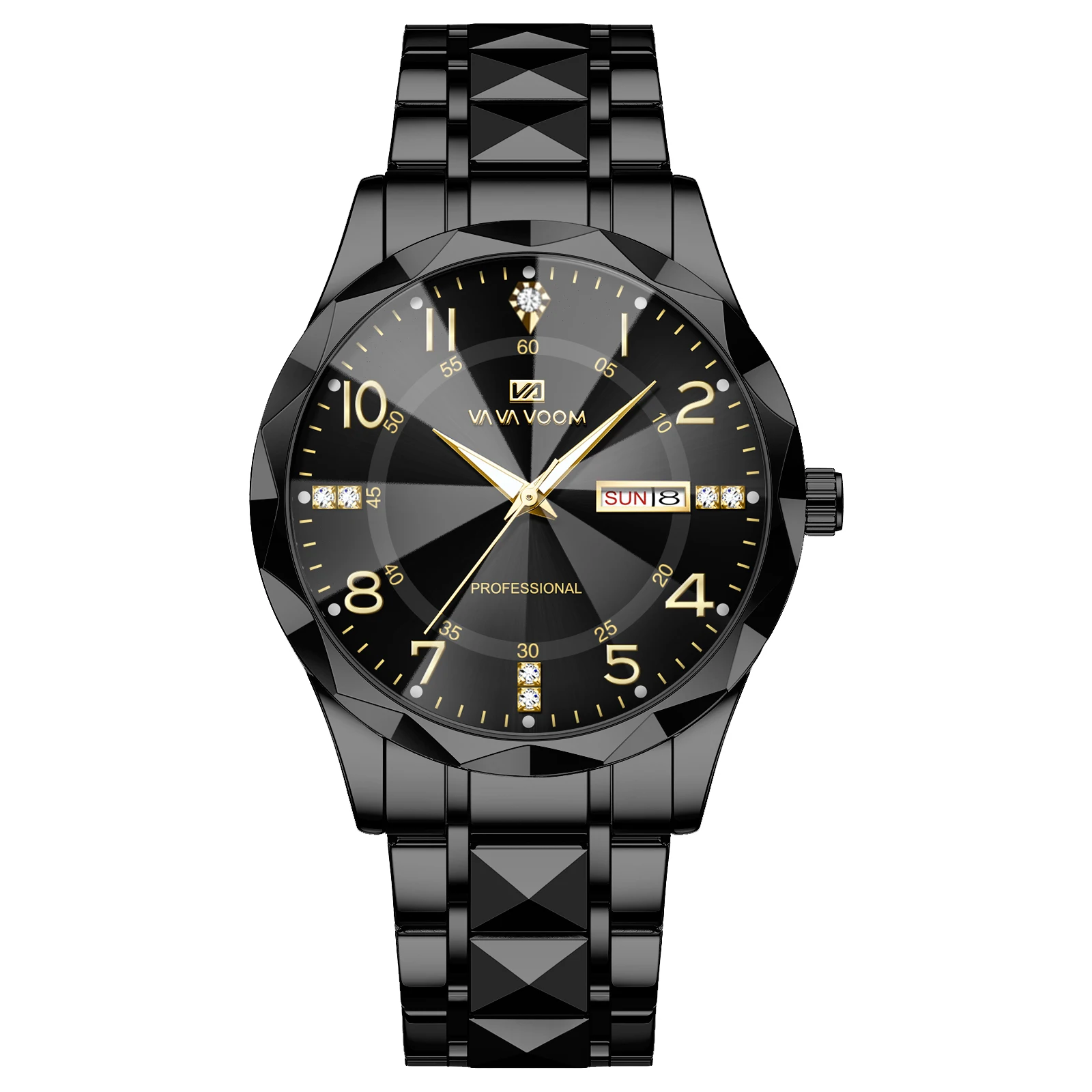 ساعات رجالية فاخرة برشام الفولاذ المقاوم للصدأ حزا...