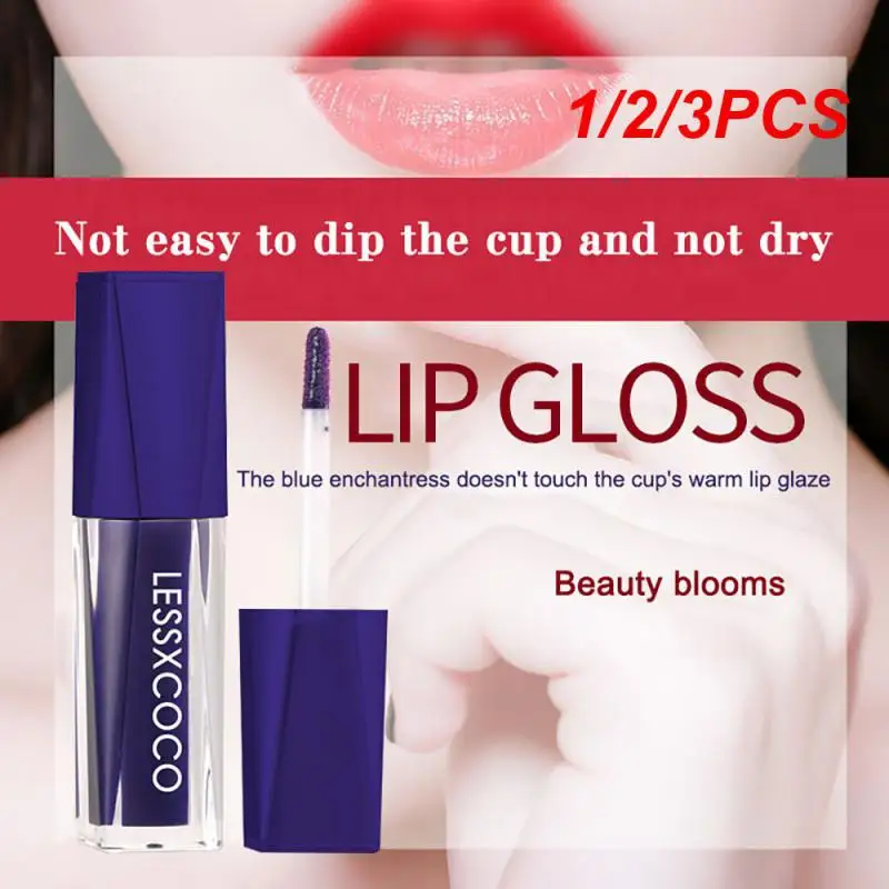 

1/2/3PCS Color Changing Lip Gloss Moisturizing Blue Rose Liquid Lipstick Lips Makeup Lip Tint Stain Temperature Change Lip Glaze