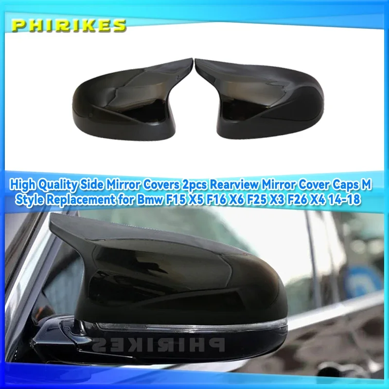

Car Side Door Rearview Side Mirror Cover Cap For BMW F15 X5 F16 X6 F25 X3 F26 X4 Carbon Fiber color Parts styling