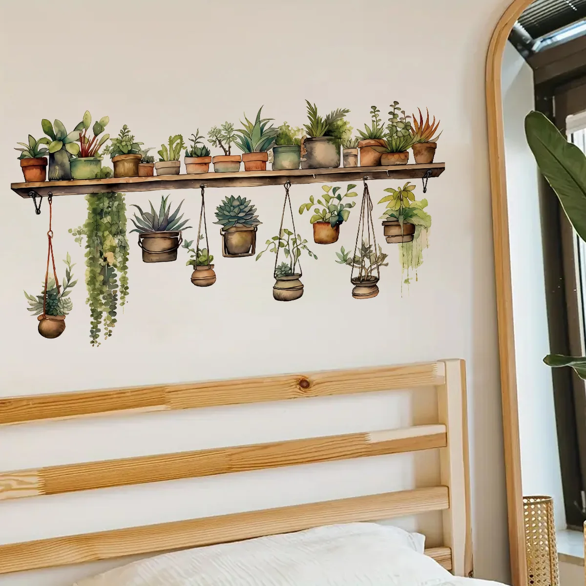 Flower Shelf Potted Furniture Wall Stickers Home Decor Accessories Living Room Bedroom Decoration Kids Room Wall Decals 1Pc