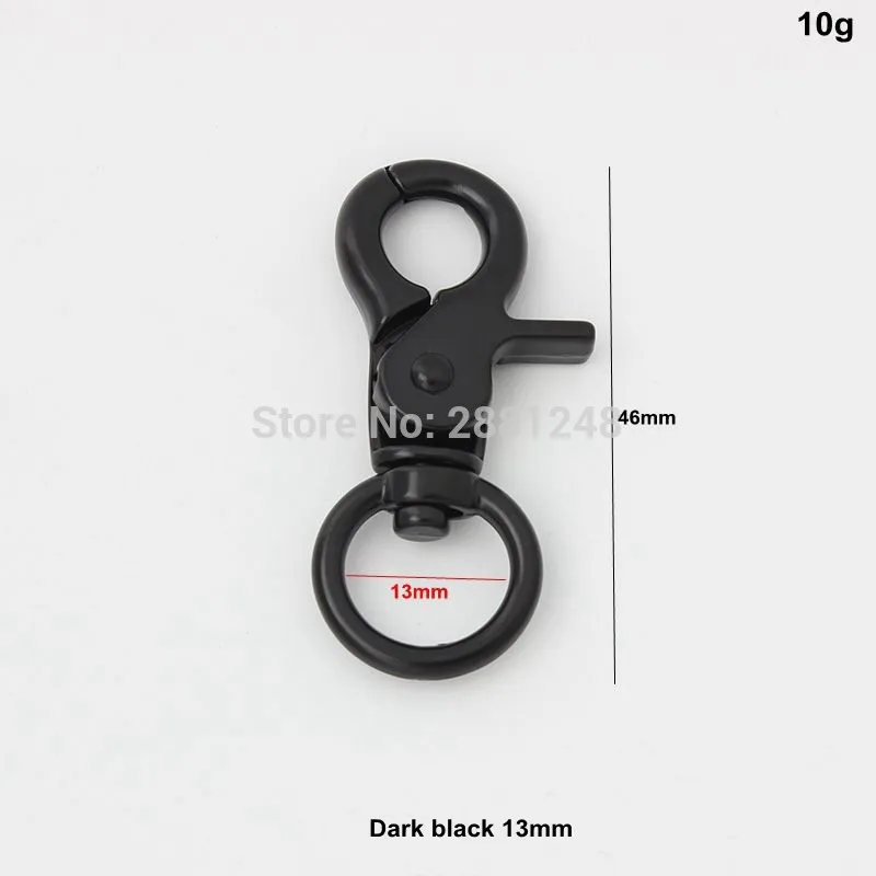 10-30-100pcs 8mm 9mm 13mm Dark gun black trigger snap hook swivel clasp  lobster claws swivel hooks hardware Hardware Accessories