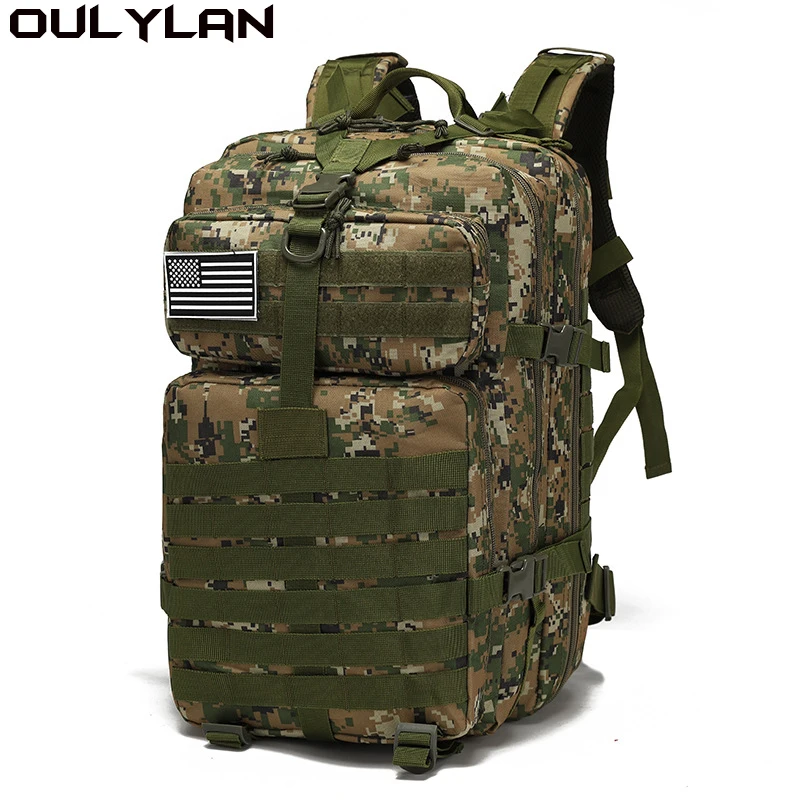 

Oulylan Backpack Military Tactical Backpack Men's Army MOLLE Assault Rucksack 3P Bag Outdoor Travel Climbing Camping Hunting