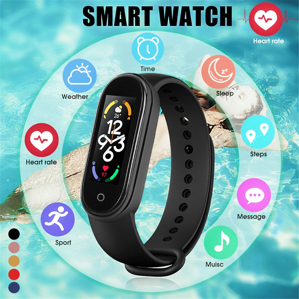 

M7 Smart Watch Waterproof Sport Smart Watch Heart Men Woman Rate Blood Pressure Monitor Fitness Tracker Bracelet for Android IOS