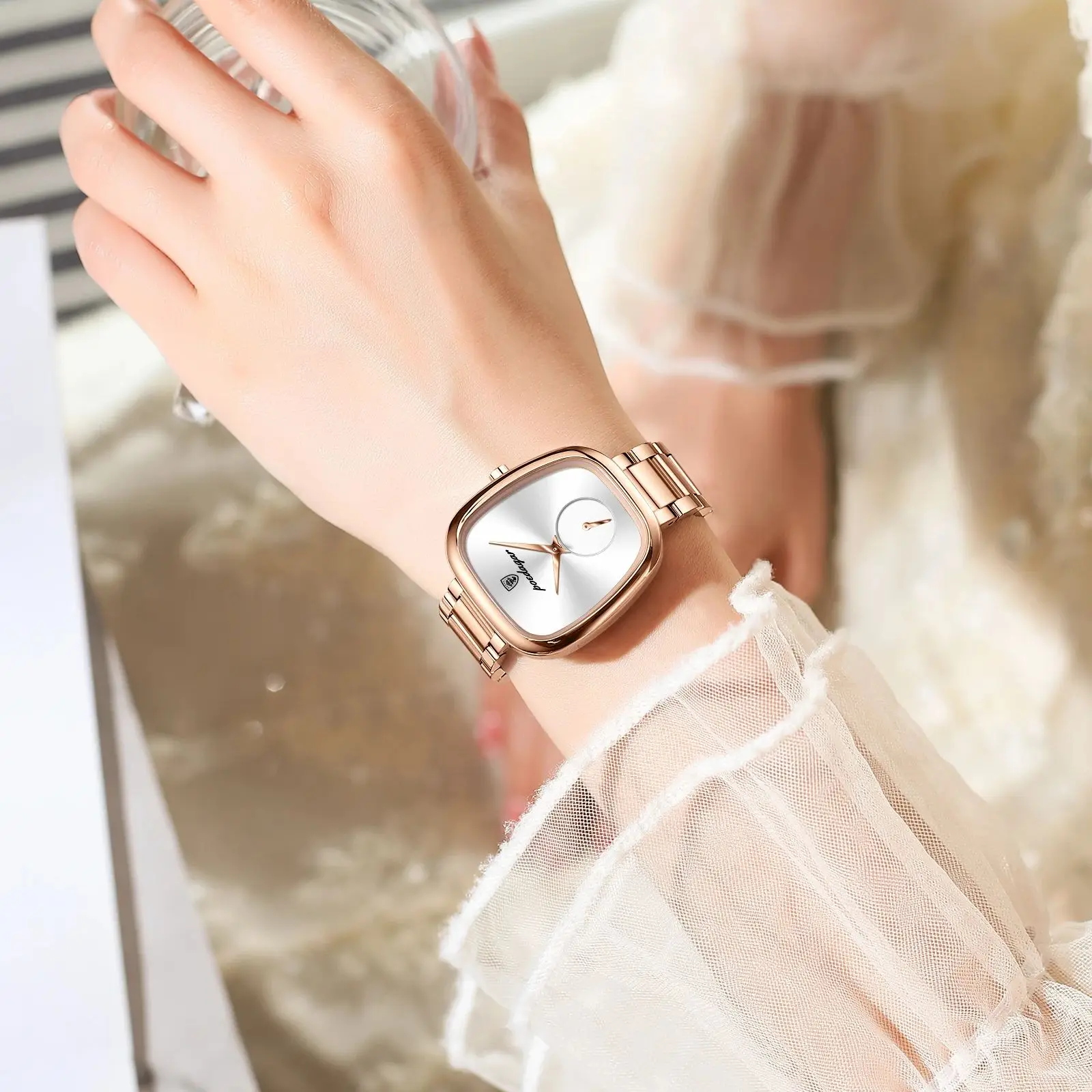 Poedagar Original Exquisite Ladies Wristwatch Stainless Steel Waterproof Quartz Watch For Woman Fashion Elegant Women's Watches, Alina Gadgets