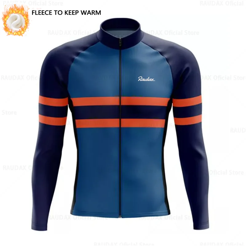 Winter Fleece Cycling Jersey for Men, Mountain Bicycle Clothes, Warm Jacket, Racing Bike Clothing, Team Wear, New
