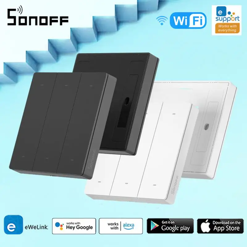 

SONOFF SwitchMan R5 Wireless WiFi Scene Controller 6-Key Wall Switch EWeLink-Remote Control Smart Home With Alexa Google Home