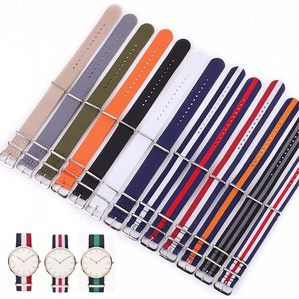 Per Nato Zulu Strap Smartwatch Per Omega Swatch Moonswatch Dw Rolex Nylon Canvas Watchband Muslimuniversal Bracelet