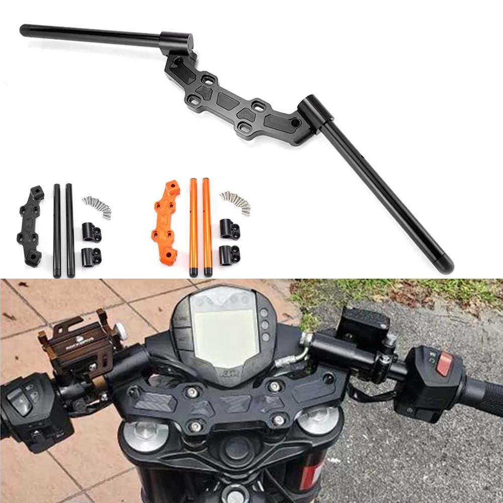 

For Duke 790 Duke790 Motorcycle Clip-On Adapter Plate Adjustable Handlebars Set For KTM Duke 790 2018 2019 2020