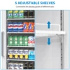 Commercial Refrigerator, 12.4 Cu.Ft. Fridge with Glass Door, Commercial Bar Cooler with Adjustable Shelves,Display Fridge 2