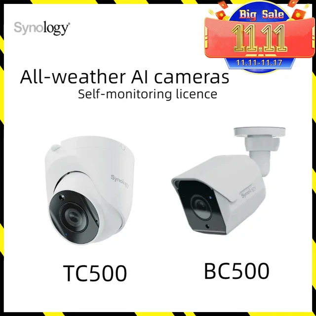 Synology BC500 TC500 Bullet and turret IP All-weather AI cameras