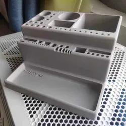 Multifunctional 3D Printing Tool Organizer for Desktop and Garage Storage (Light Gray)