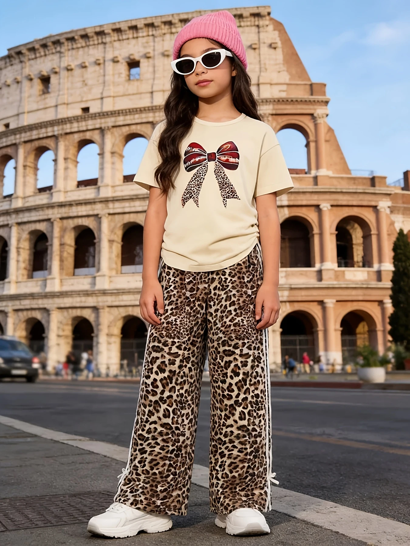 Girls 2 Piece Leopard Outfit Set 5
