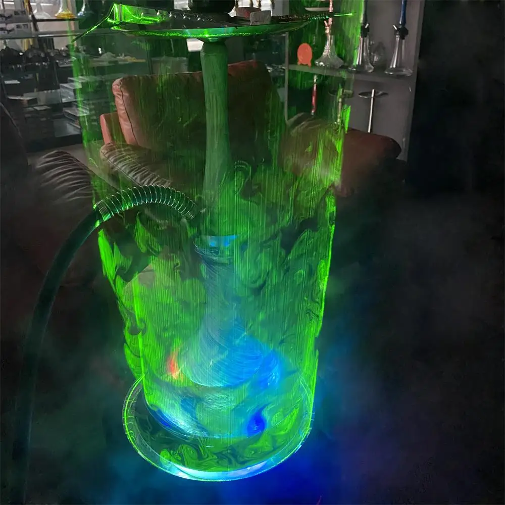Hookah Laser Light Base Rechargeable battery Lounge Led Base Smoking hookah Colorful Laser Force Field Tray Shisha light