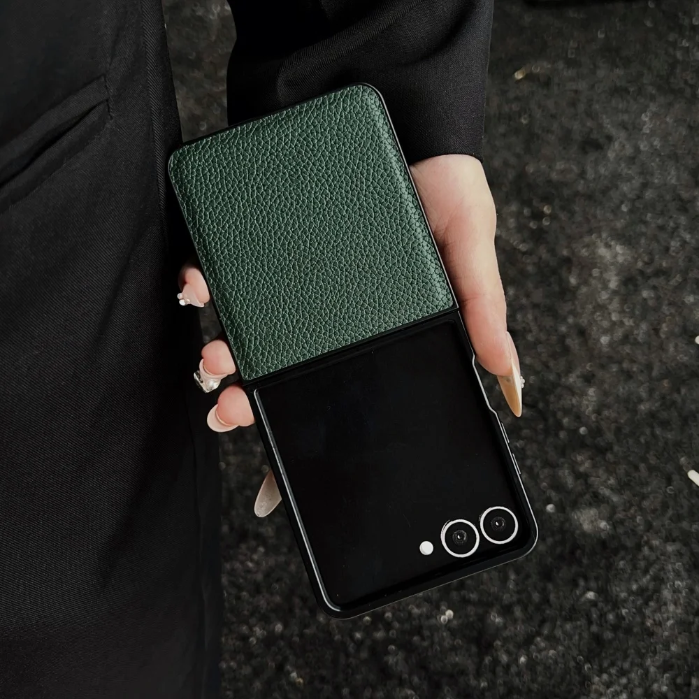 Luxurious Lychee Pattern Leather Phone Case - Shockproof Soft Cover