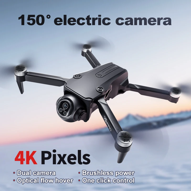 Drone i5 PRO 4K HD WiFi FPV filmant un coucher de soleil avec positionnement par flux optique