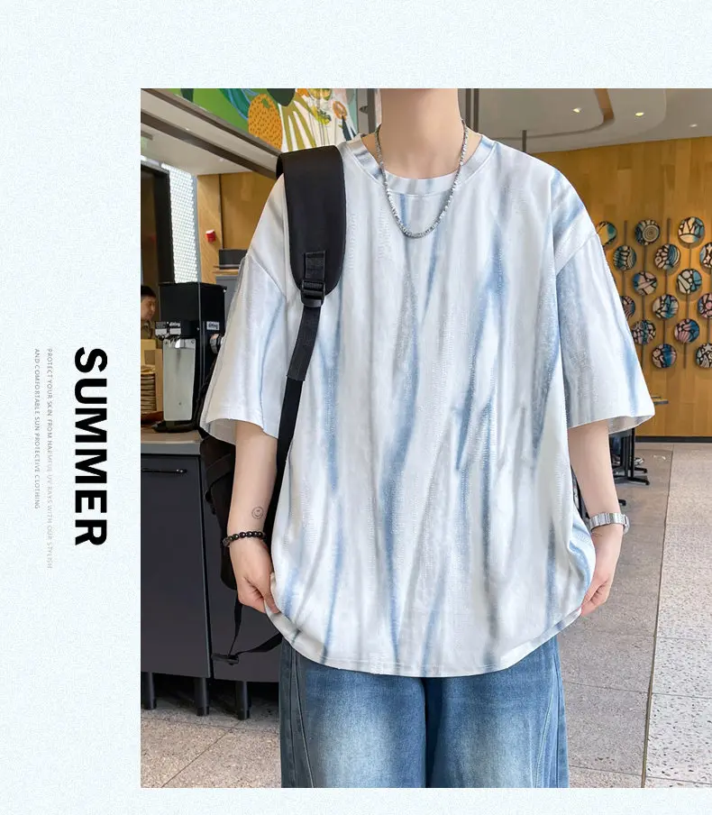 Modische Herren-T-Shirts 2026 Sommer Jugend High Streetwear Locker Lässige Oberteile Plus Size 4XL Kurzarm O-Neck T-Shirt Kleidung – Detail 12