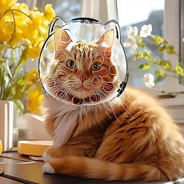 Cat Head Cover Portable Transparent Prevent Biting and Scratching Breathable Safety Travel Cat Carrier Bag Cats Pet Products 2