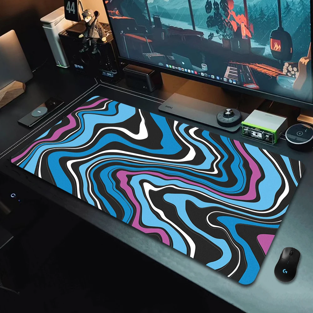 

900x400mm Cute Large Gaming Mouse Pad XXL Computer Gamer Keyboard Mouse Mat Strata Liquid Extend Mousepad For PC Desk Mat Pads