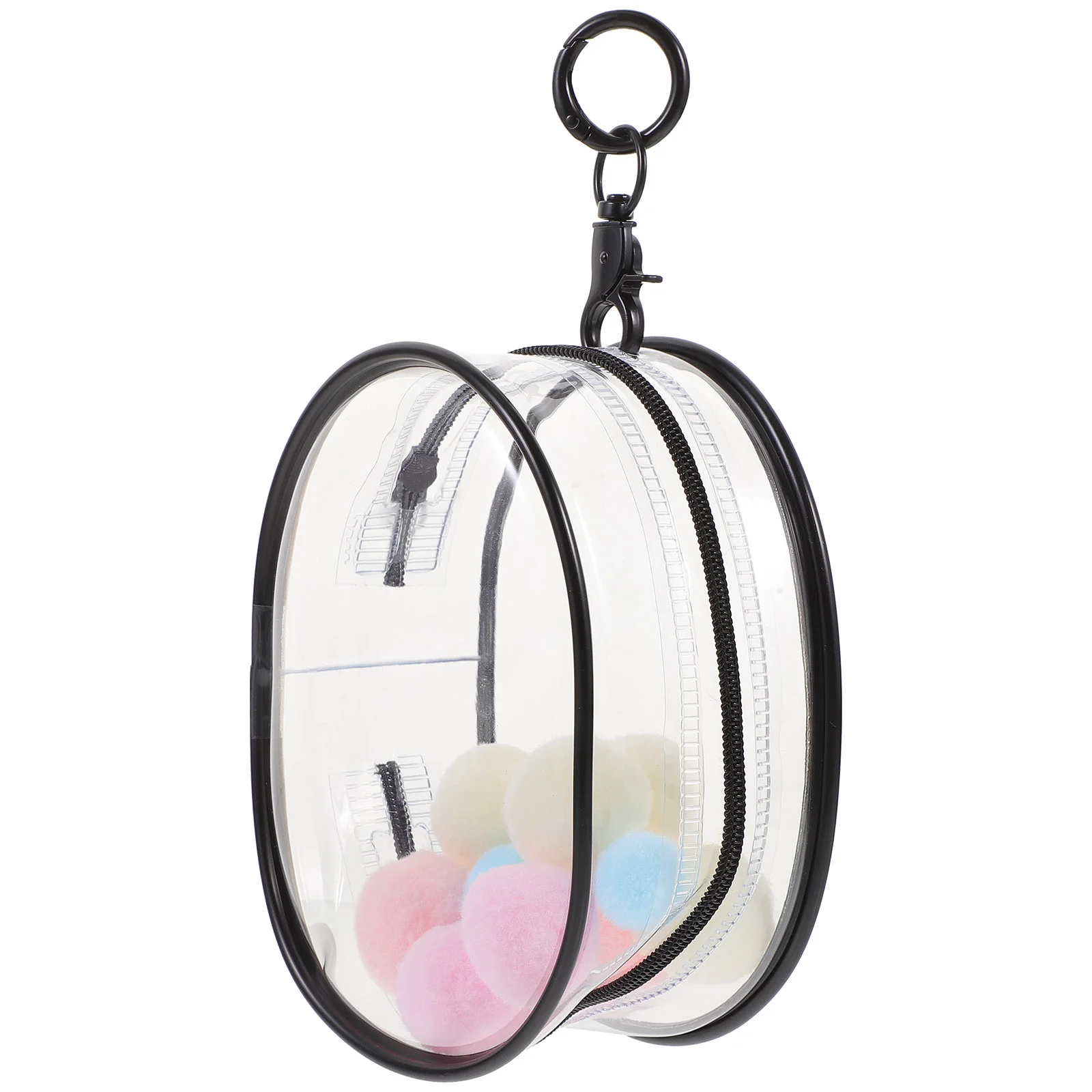 

Clear Display Case Keychain Doll Mini Figures Portable Doll Storage Hanging Bag Zipper Closure Keychain Charms Collectibles