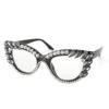 Cat Eye Reading Glasses Women Anti Blue Ray Pink White Rhinestone Trim Presbyopia Glasses Female Diopter From +100 To +400 5