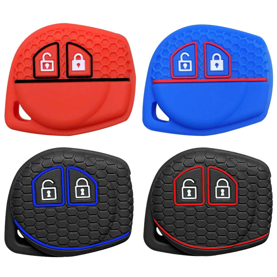 Zachte hoes siliconen huls autosleutels compatibel met SUZUKI SWIFT SX4 VITARA JIMNY radio key/zwart Zachte hoes siliconen huls autosleutels compatibel met SUZUKI SWIFT SX4 VITARA JIMNY radio key/zwart