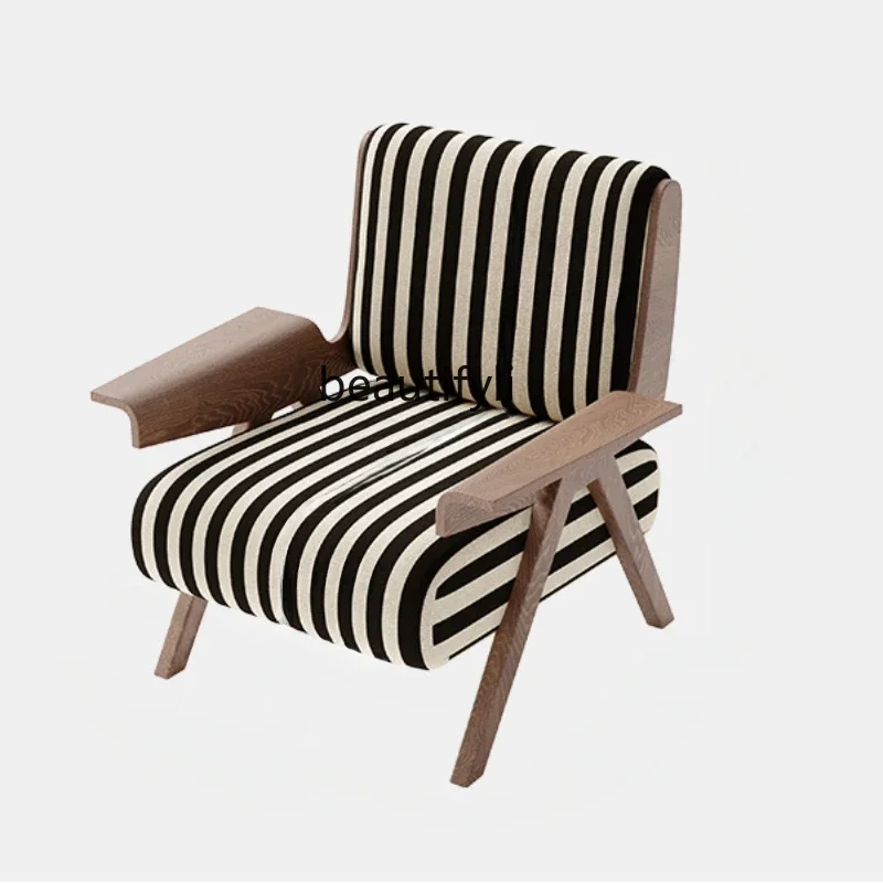 

Светильник Французский Ретро одноместный диван для гостиной и балкона, антикварные дизайнерские стулья для отдыха из массива дерева для спальни