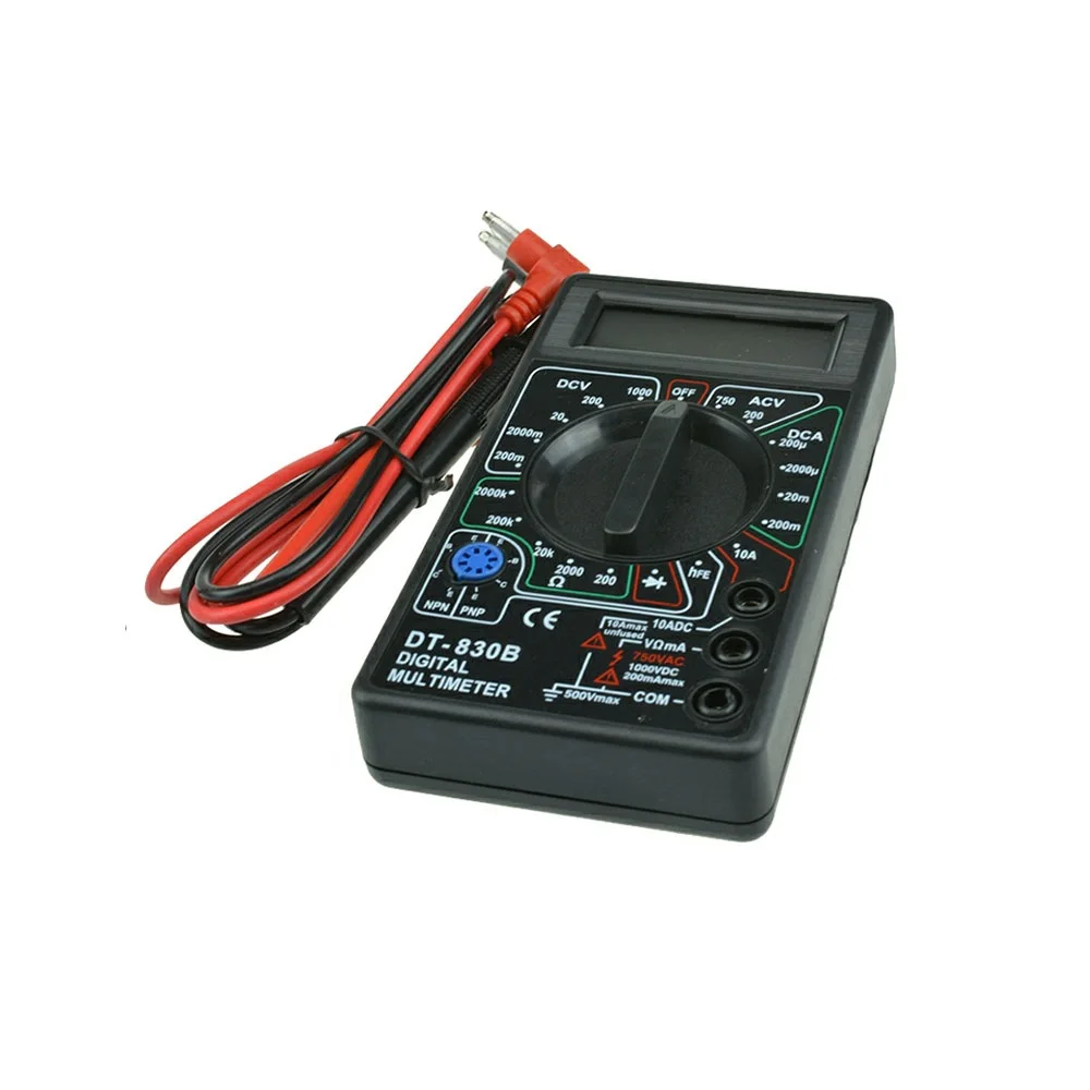 

DT830B Digital Multimeter AC/DC LCD Digital Multimeter 750/1000V Voltmeter Ammeter Ohm Tester High Safety Handheld Meter