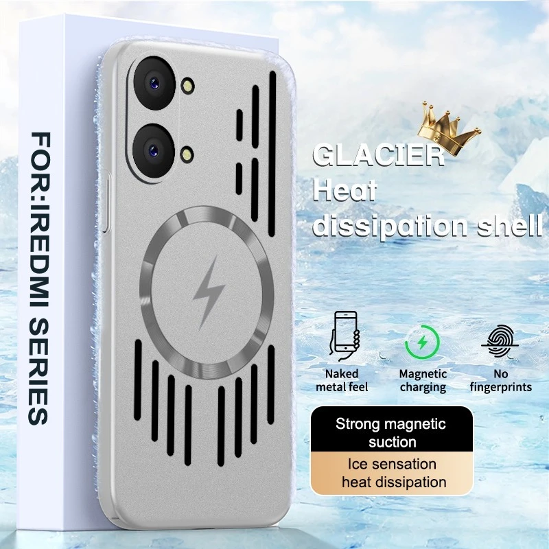 Luxury Heat Dissipation Phone Case with Magnetic Wireless Charging Capability