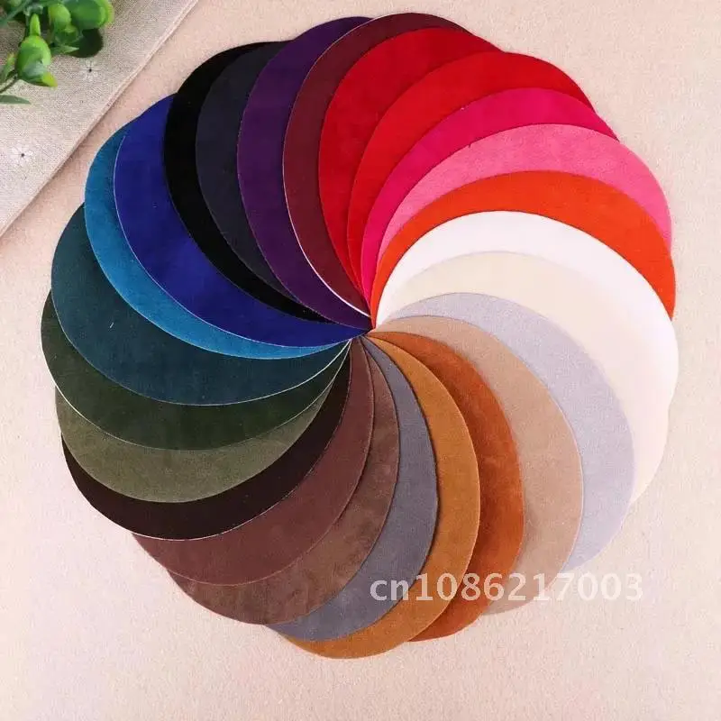 

Stickers Flocking Oval Fashion Iron on Patches for Suits Clothing Jacket Sticker Elbow Appliques on Clothes Cloth Patch Badges