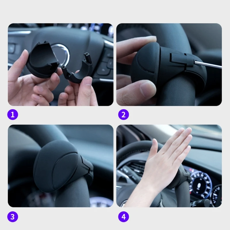 Car Steering Wheel Booster Spinner Knob 2-Color For All Car Steering Wheel Suicide Knob Ball Comfortable Touching Knob
