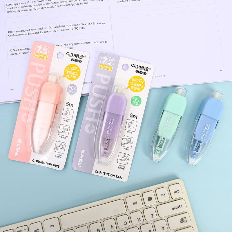 White Out Correction Tape Pen Shaped Whiteout Tape for Instant Corrections 1Pcs