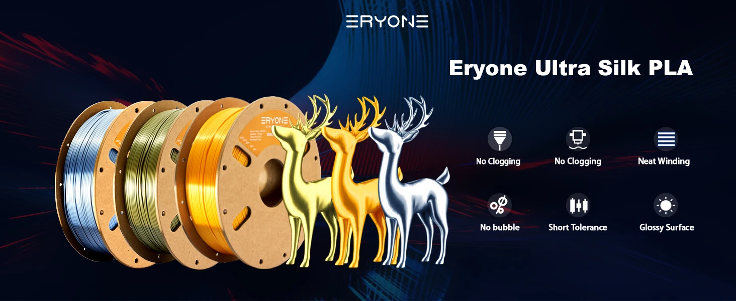 Eryone 5KG Promotion Ultra SILK PLA Filament 3D-Druck 1/3/5/10KG 1,75mm für 3D-Drucker Hohe Qualität Schnelle Lieferung – Detail 1