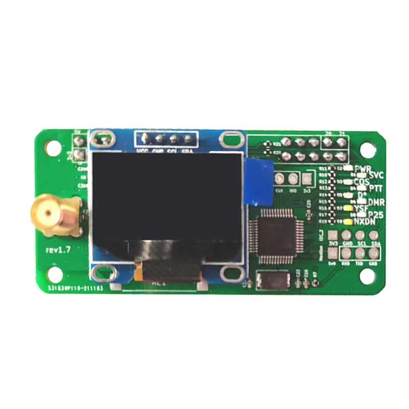 Y43A-1.7 버전 MMDVM 핫스팟 보드(안테나 지원 포함) P25 DMR YSF VHF UHF(라즈베리 파이용)