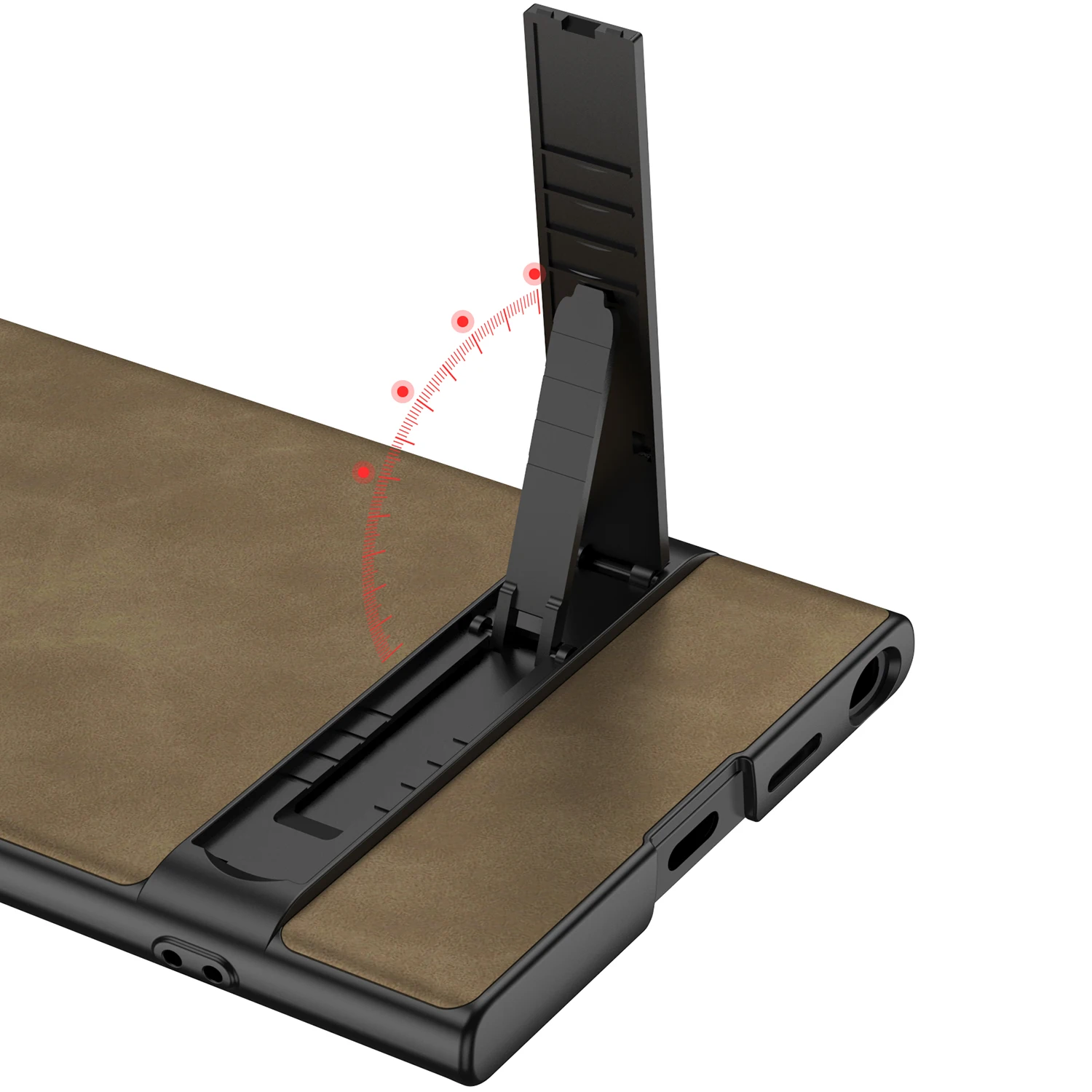 For Samsung Galaxy S24 S23 Ultra Case Ultra Thin Skin Friendly Matte Plain Leather Silicone Bracket Shockproof Protection Cover