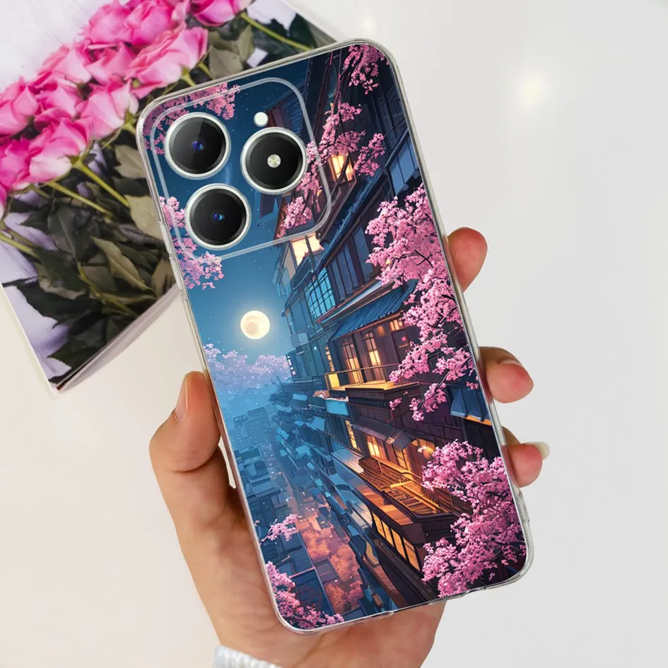 Elegant Floral Soft Silicone Clear Phone Case - Enhanced Protection and Style