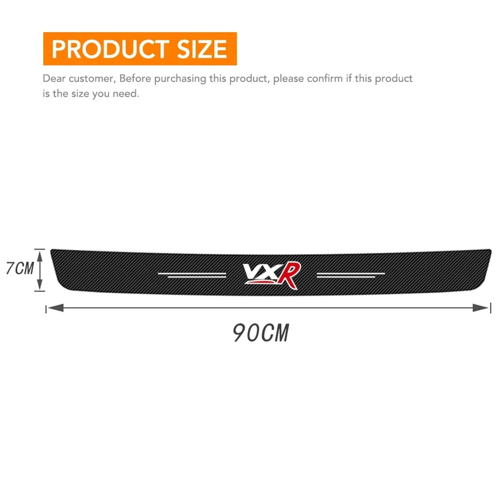 Car Door Sill Stickers Threshold Anti-Scratch Decals with VXR Logo