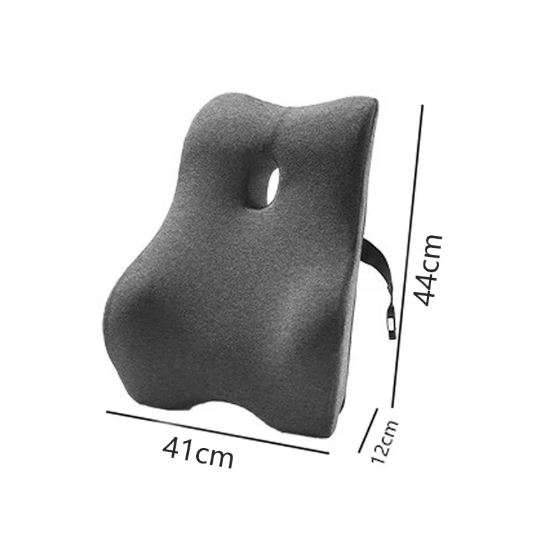 Office waist pillow ergonomic lumbar support memory cotton 4D curved waist pad car rest