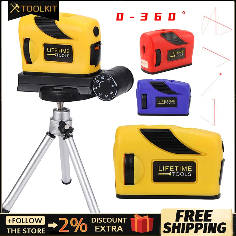 

Infrared Laser Level Horizontal/Vertical Scriber Point/Line/Cross 0-360 Degree Lasers Ruler With Bracket Measuring Instrument