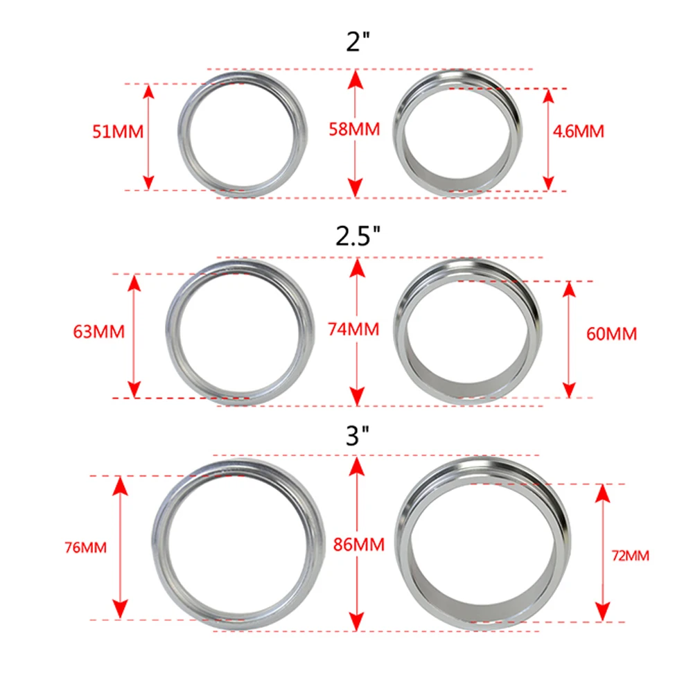 Morsetto V-Band Per Scarico Turbo - Alluminio 6061, Con Flangia E O-Ring, Diametro 2-4 Pollici - Foto 8