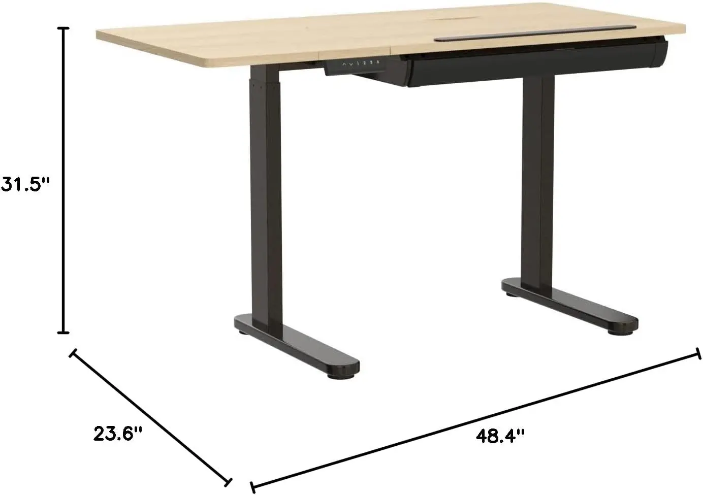 FLEXISPOT Electric Drafting Table Adjustable Height Standing Drawing Desk Extendable Top Craft Workstation w/Tilting Tabletop, 3