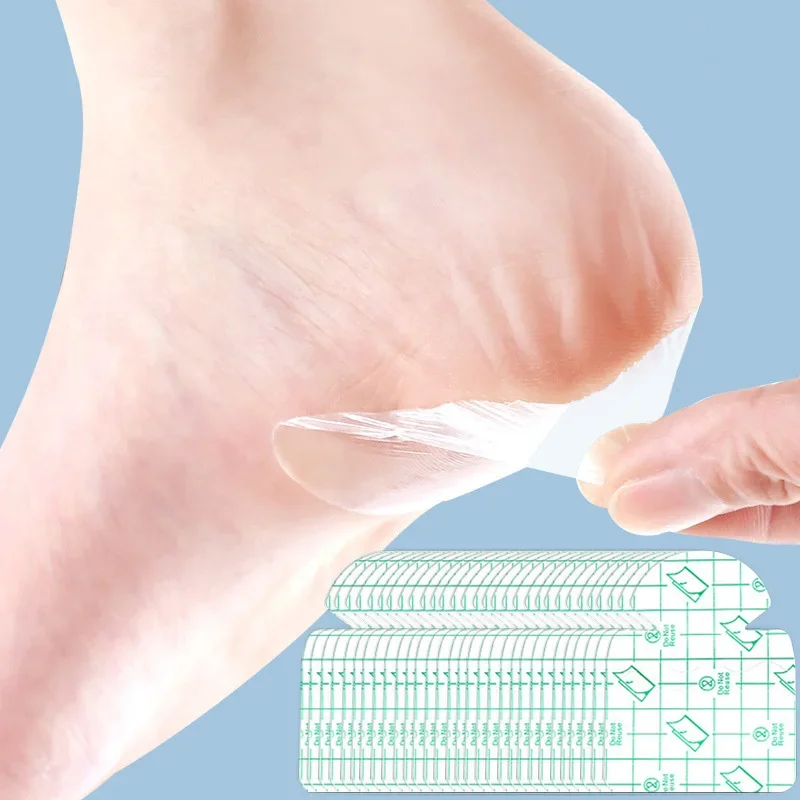 30개입 투명 보습 힐 패드 - 통기성 쿠션 패드, 건조하고 갈라진 발뒤꿈치에 적..