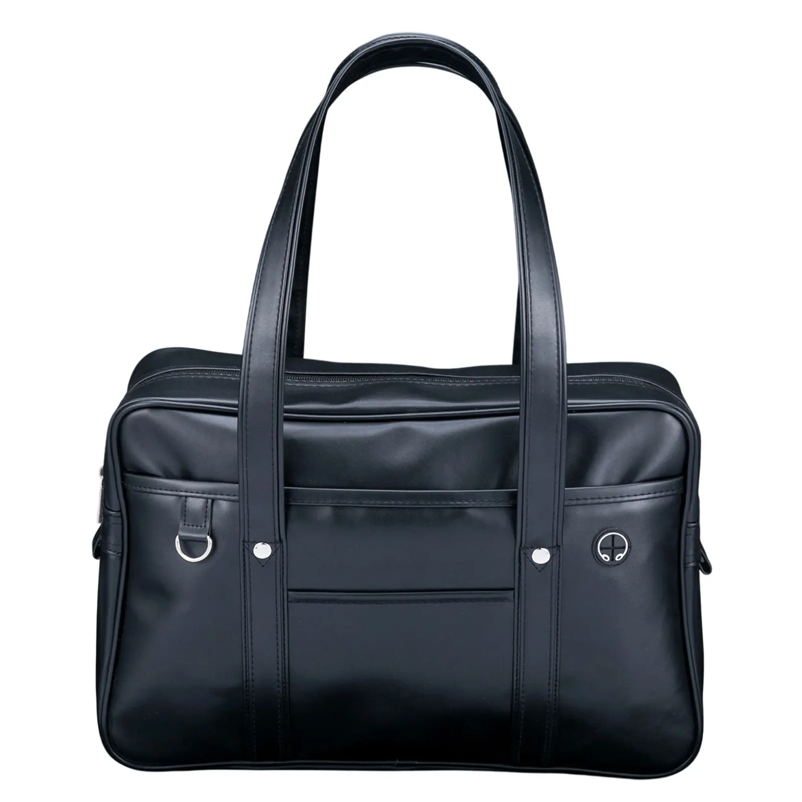 Premium Leather Japanese Handbag Large Capacity School Bag Waterproof And Dustproof Lightweight Dark blue