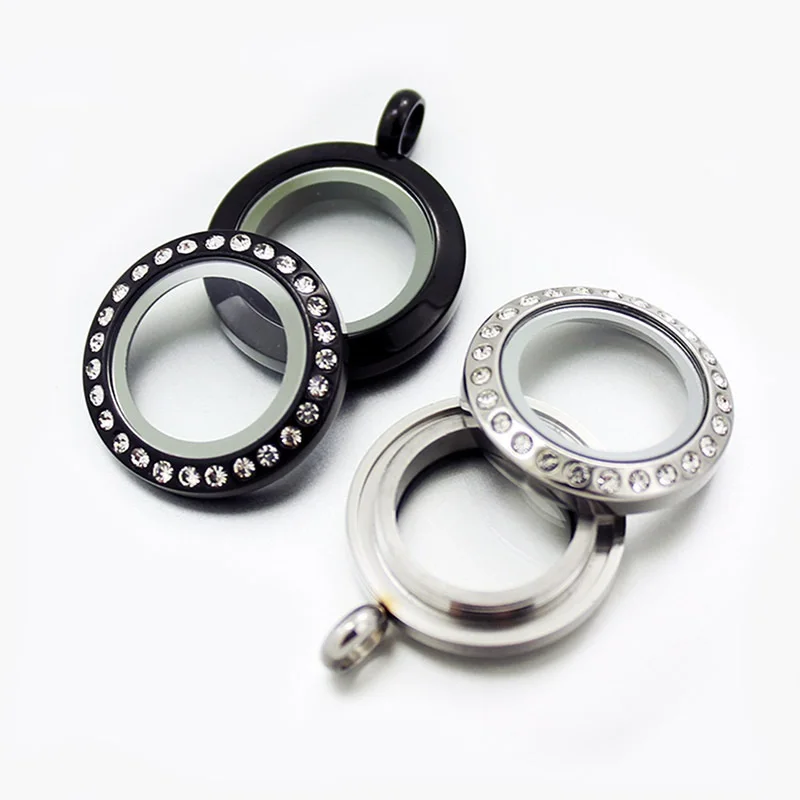Glass Locket Small Charms For Lockets Stainless Steel Tiny Charms