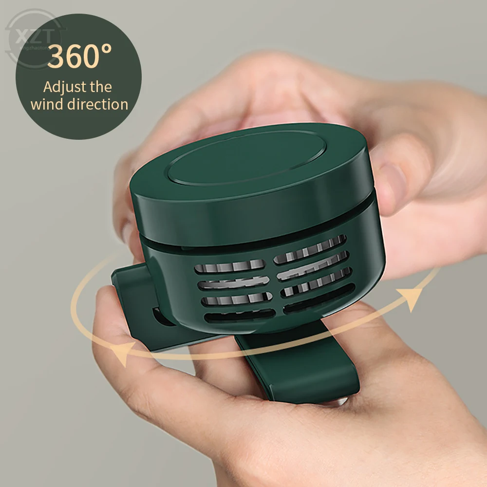 New Mini Clip on Fan USB Rechargable Summer Cooling Fan Office Home Traveling Portable Personal Cooler Air Conditioner 8
