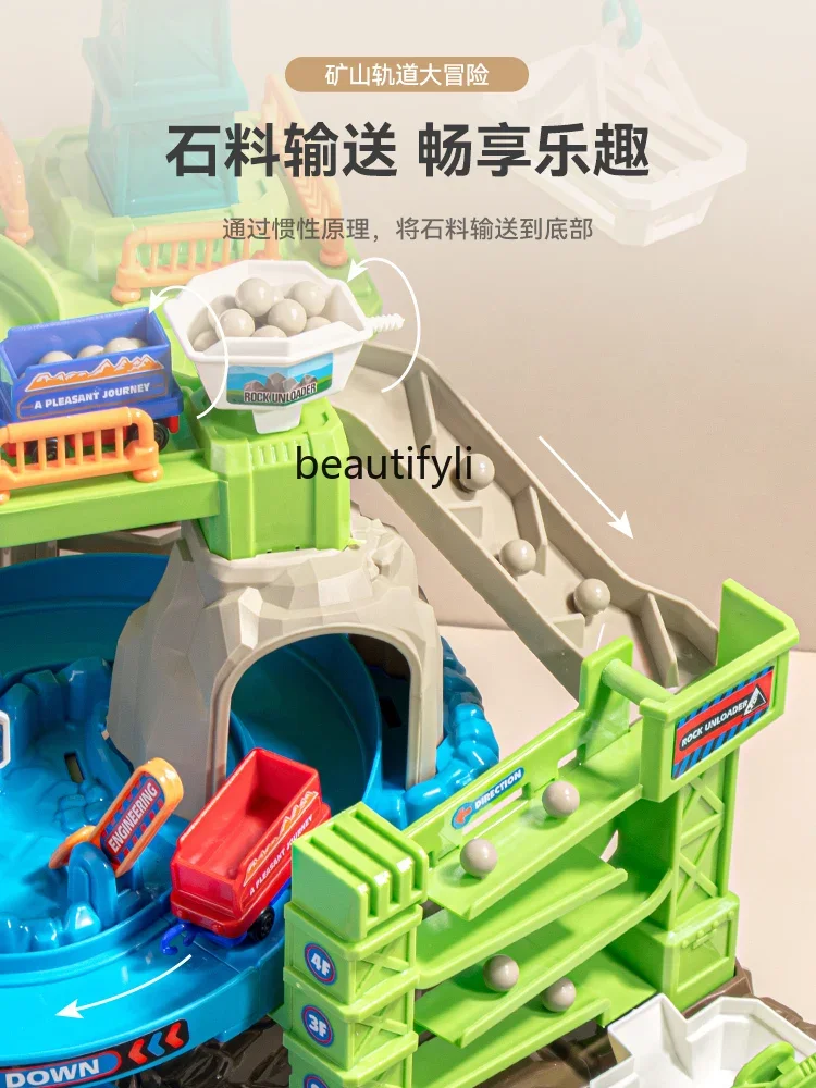 Train Rail Car Mine Puzzle Electric Children's Toy Boy 3 Years Old Little 4 Puzzle 5 a 7