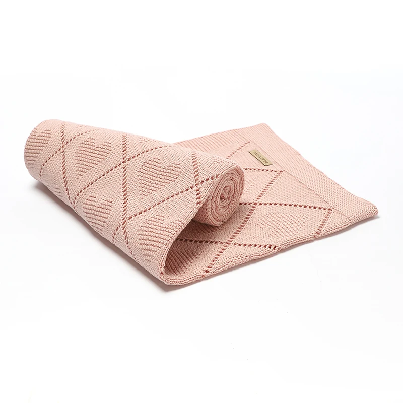 Baby Blankets Super Soft Newborn Cotton Knit Month Stroller Nursery Swaddle Wrap Quilts 90*70cm Infant Boy Girl Sleeping Covers 3