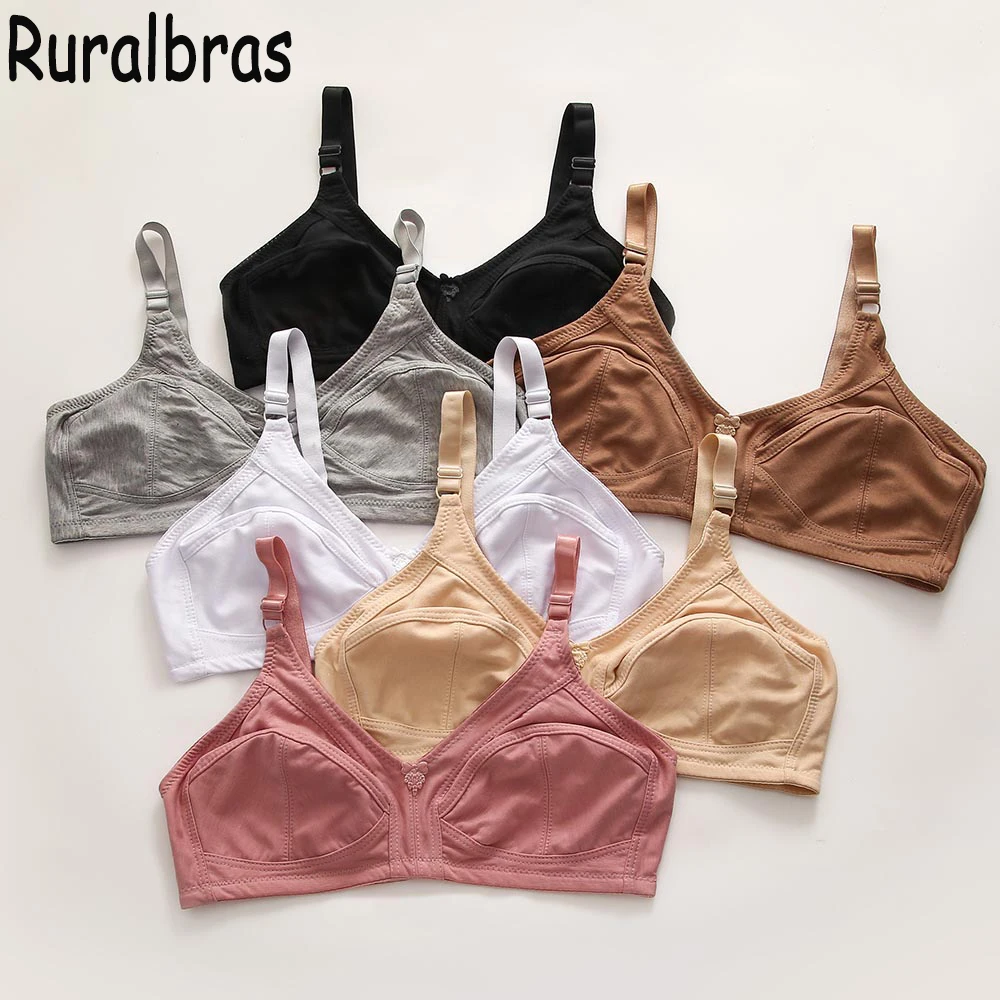 Ruralbra Bra Push Up Nirkabel Cakupan Penuh Nude untuk Wanita